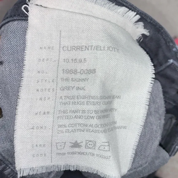 Current/Elliot Gray Denim Skinny Jeans size 29/0 - Picture 8 of 13